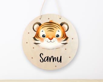 plaque de porte chambre d'enfant personnalisée, plaque de porte chambre d'enfant, cadeau, naissance, bébé, anniversaire, plaque en bois, plaque de porte personnalisée