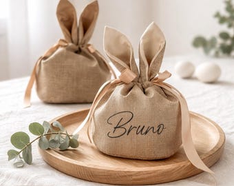 Osterkorb personalisiert / Osterkörbchen / Osternest mit Namen / Geschenk Ostern für Kinder / Ostersäckchen / Jute / Ostereier / Ostern