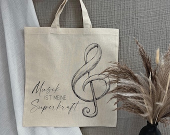 Regalo para profesores de música, profesoras de música, educadores musicales, bolso de mano, bolso, clave de sol, bolsa de tela, algodón, bolsa de música