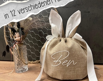 Cesta de Pascua personalizada / Cesta de Pascua / Nido de Pascua con nombre / Regalo de Pascua para niños / Bolsa de Pascua / Yute / Huevos de Pascua / Pascua