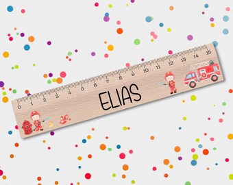 Regla, 15 cm, regalo de matrícula escolar, madera, regla de madera, cono escolar, regla personalizada, escuela primaria, regalo de matrícula escolar, introducción escolar