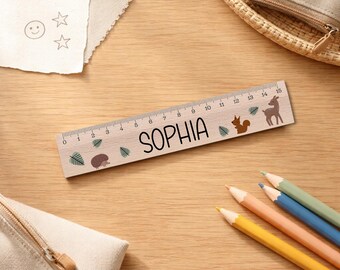 Regla, 15 cm, regalo vuelta al cole, madera, regla de madera, cono escolar, regla personalizada, primaria, regalo vuelta al cole, matriculación escolar