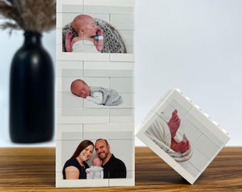 Bloque de fotos LEGO® personalizado con 4 imágenes, rompecabezas de fotos LEGO®, regalo con foto, bloques de construcción, regalo LEGO®, boda, aniversario