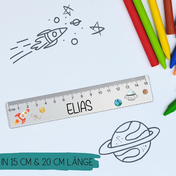 Lineal, 15cm, 20 cm, Geschenk Einschulung, Kunstofflineal, personalisiertes Lineal, Grundschule, Einschulungsgeschenk, Schuleinführung