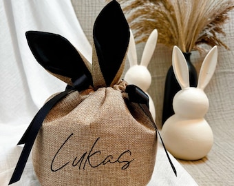 Cesta de Pascua personalizada / Cesta de Pascua / Nido de Pascua con nombre / Regalo de Pascua para niños / Bolsa de Pascua / Yute / Huevos de Pascua / Pascua