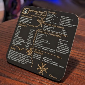 Powershell Cheat Sheet Circuit Board Coaster - Gift for Geeks - Etsy