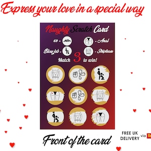 Romantic Surprise Scratch-Off Card for Him - Fun & Playful Valentine's or Birthday Surprise - Unique Couples' Gift, Novelty Scratch Card