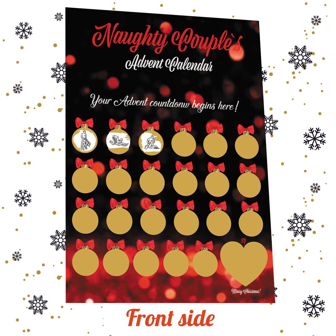 Adult Surprise Advent Calendar Naughty Scratchoff Cards, Sensual