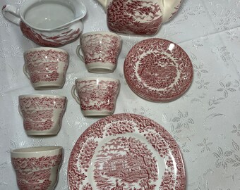 19 Teilig, English Ironstone Tableware Teeservice