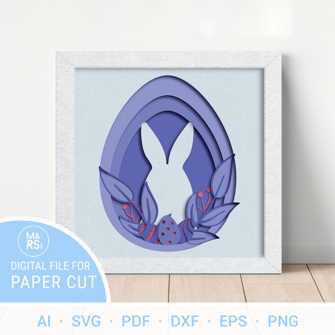 Shadow Box Svg File Easter Egg Svg File and Layered Svg Easter Paper ...