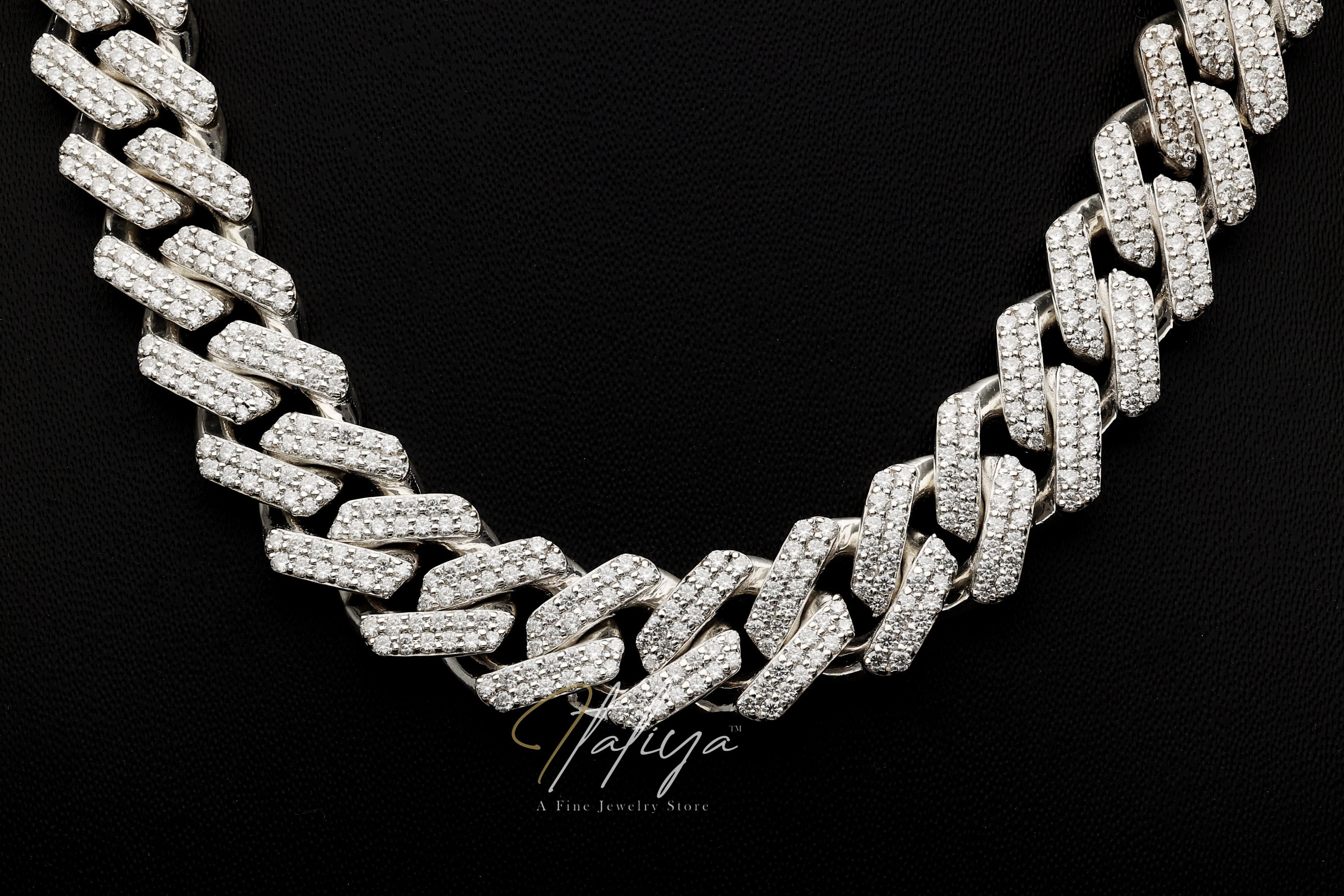 Miami Cuban Link Kette 8mm Weißgold - ICED STUFF