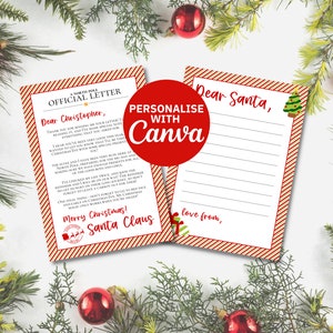 Magical Santa Letters Bundle - Customizable Letter to and Letter from Santa Claus - Instant Download - Christmas Keepsake
