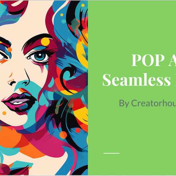 Retro Pop Art Seamless Paper - SEAMLESS - Print Multi Medium Pop Art Patterns - 12 Designs