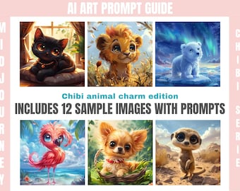 Ideas para un viaje con animales chibi: Guía de arte con IA (Descarga digital)