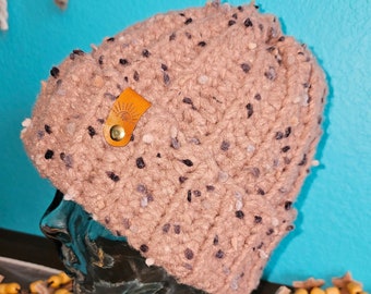 Mauve Beanie Handmade