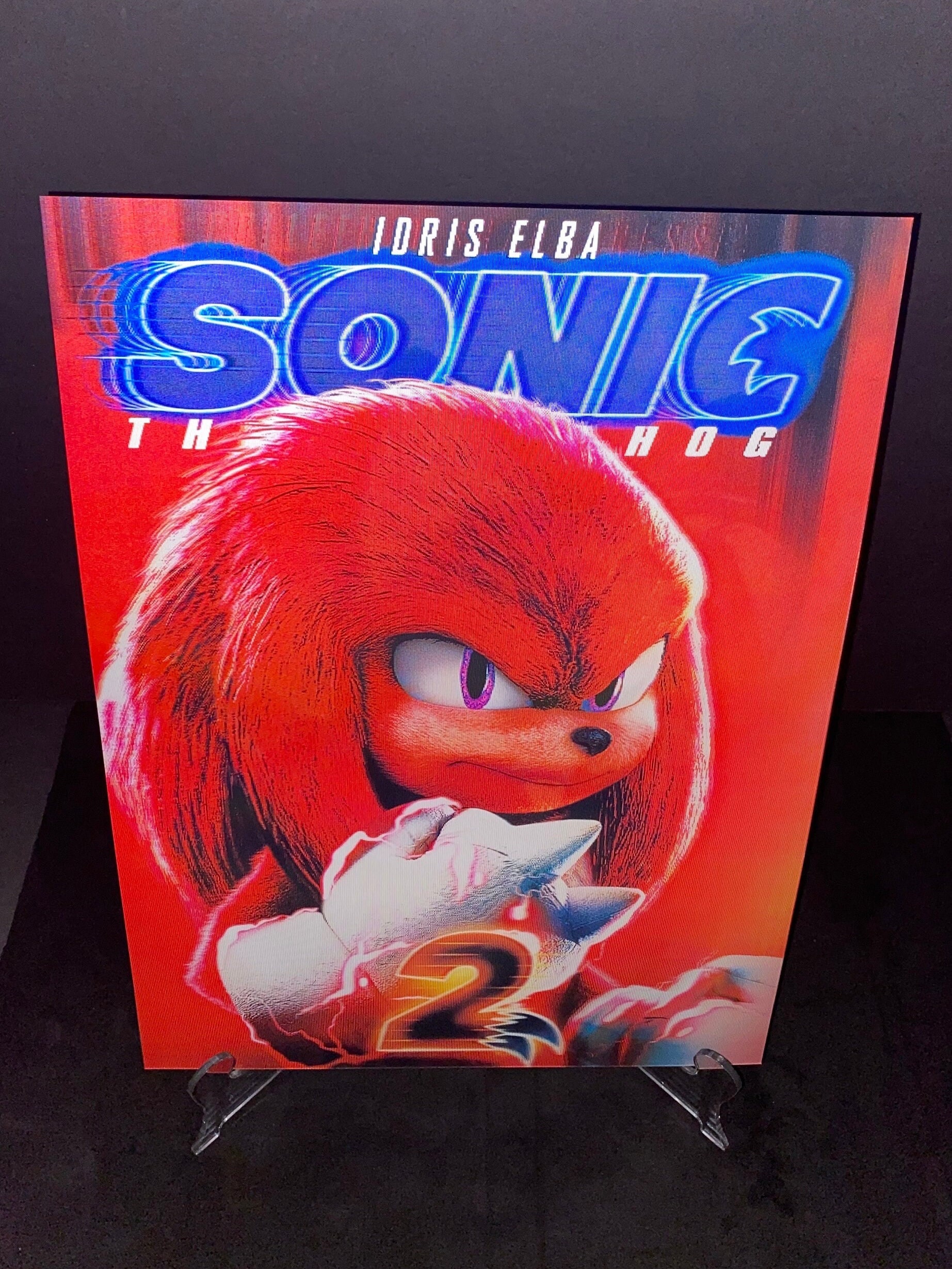 Sonic the Hedgehog-Sonic- 3D Poster 3DLenticular Effect-3 Images In One
