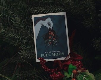 Krampus Christmas Card, gothic holiday card, gothic christmas card, merry creepmas card, spooky creepmas cards, monster christmas card