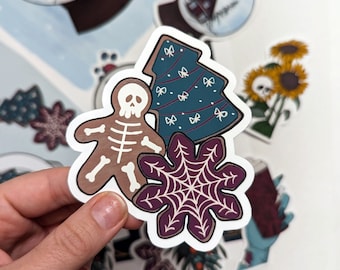 Christmas cookies sticker, spooky christmas sticker, creepmas sticker, gothic christmas sticker