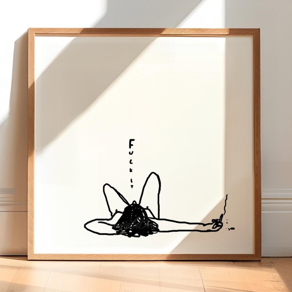 Tired Feminist Funny Motivational Art Poster Female Empowerment Print Gift Power Woman Activism Quote Artwork Fight Patriarchy Relax Chill