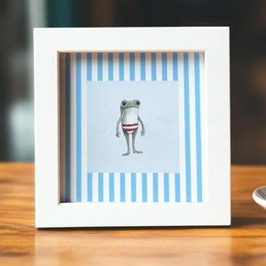 Engraçado sapo fofo estampa de verão sapo presente figura sapo pôster de banho decoração de cama de banheiro sinta-se bem motivação motivacional positivo arte de parede