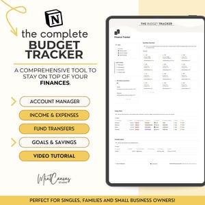 Budget Tracker Notion Template Jaarlijkse financiële planner Inkomsten Uitgaven Maandelijkse planner Spaartracker Maandelijkse abonnementen Rekeningen Tracker