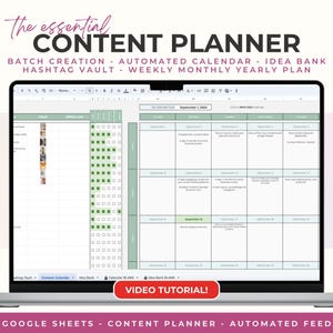 Social Media Content Calendar Google Sheet Monthly Content Planner Spreadsheet Content Calendar Simple Planner Instagram Content Creator