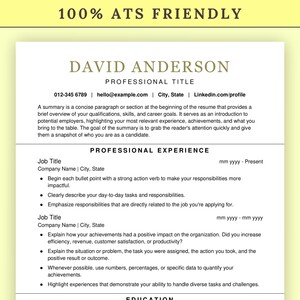 Ats Friendly Resume Template For Word | Professional Resume | Google Docs Resume Template 2023 #2