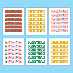 Printable Christmas Paper Chain - Traditional Christmas Party Decoration - Christmas Countdown Craft Kit - Instant Download PDF