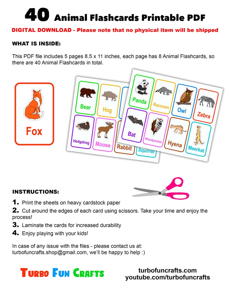 Animal Flashcards | Flashcards | Learn Animals | Preschool Memory Game ...
