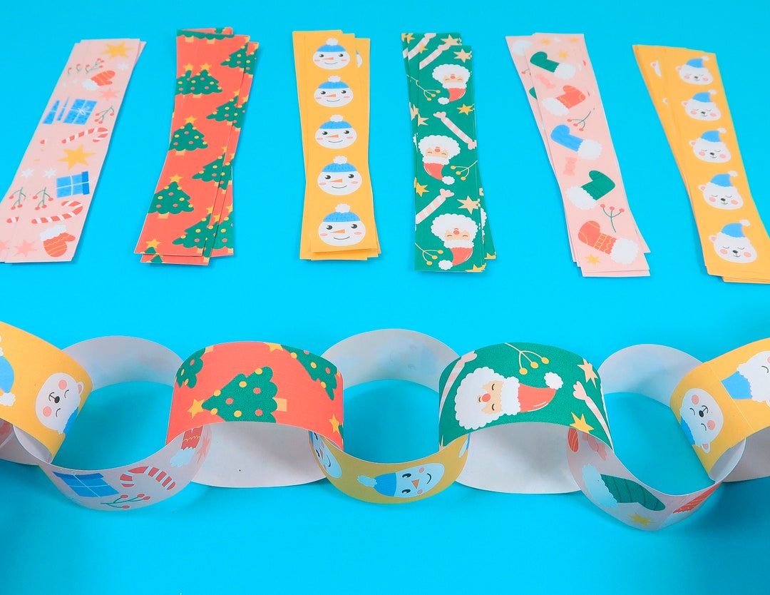 Printable Christmas Paper Chain - Il 1080xN.5534082724 I6g4