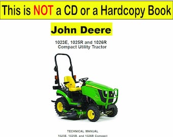 Manuel d'entretien technique du tracteur utilitaire John Deere 1023E 1025R 1026R (2013 et 2018)PDF
