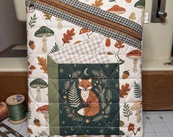 Modèle PDF de pochette à fermeture éclair en diagonale, tutoriel de couture de trousse de maquillage matelassée, trousse à crayons DIY, pochette rembourrée pour tablette