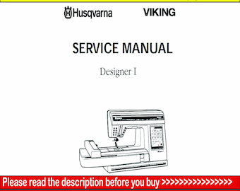 Manuel d'entretien et de réparation de la machine à coudre Husqvarna Viking Designer 1 (téléchargement PDF)