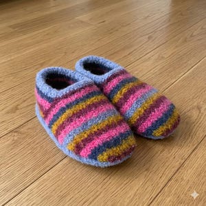 Sailor Slippers Knitting Pattern | Video tutorials and a template  | Instant Download