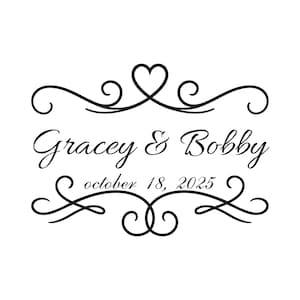 Wedding Dance Floor Decal - Custom Floor Decal for Wedding Reception - Personalized Name & Date Gold Color
