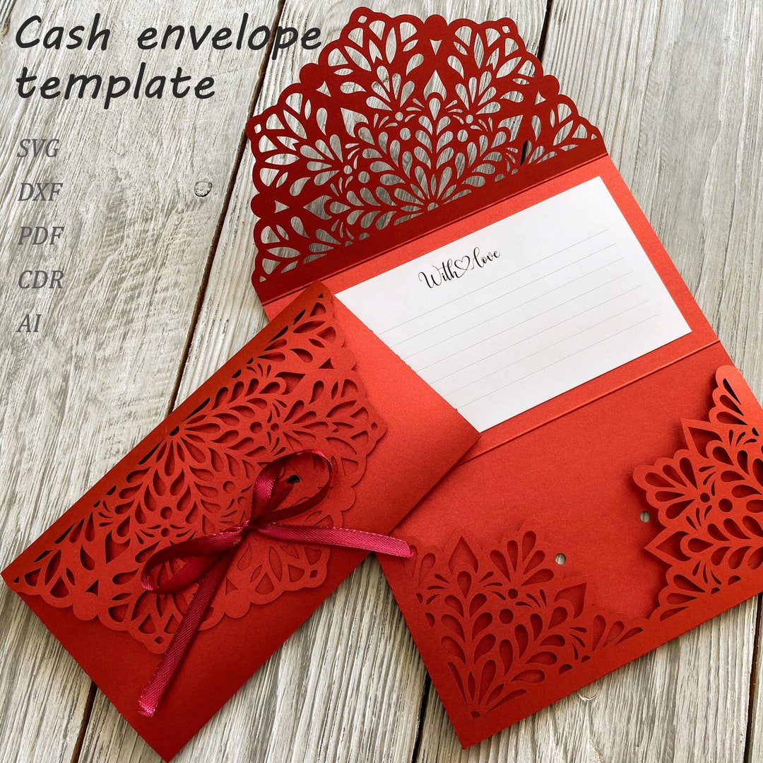 Cricut Cash Envelope Svg Template, Money Holder for Beautiful Wedding