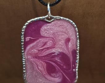 Pink, One of a kind, hippie, boho inspired, colorful, unique, pendant necklace