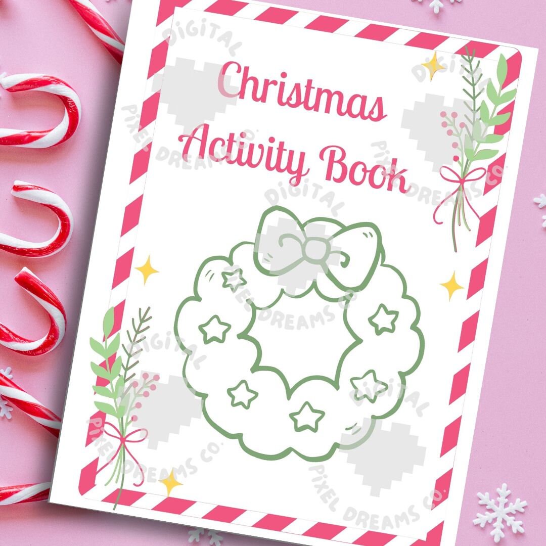 Christmas Activity Book,christmas Coloring Pages, Christmas Printable