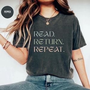 Comfort Colors Reading Shirt: Bookworm Librarian Gift