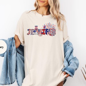 Comfort Color Personalized 4th Of July Shirts, Family Shirt, Celebration Shirt, USA Shirt, Patriotic Family Tees, Custom Name Shirt