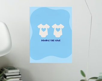 TWIN BOY Nursery Decor | Wall Art | Baby Shower | Instant Download | Printable