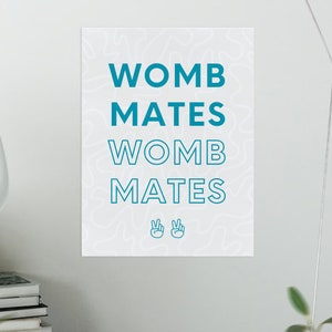 TWIN Boy | Twin Nursery Art | Twin Wall Art | Womb Mates