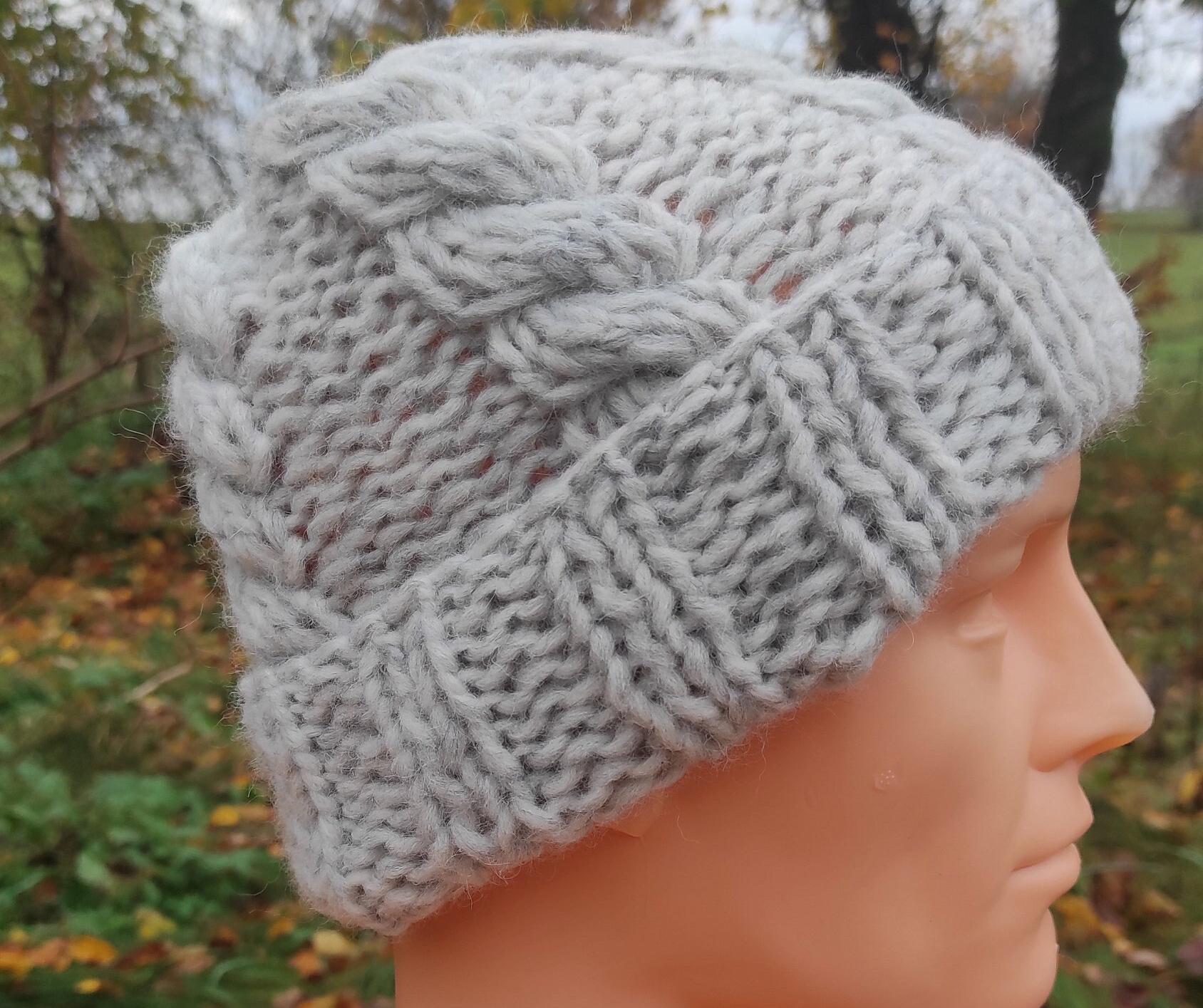 Handmade Cable Hat, Classic Cable Pattern, Unisex Hat