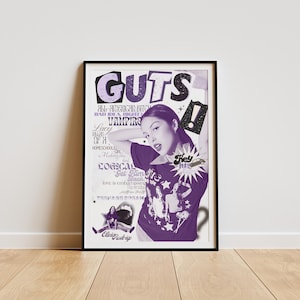 GUTS Album Poster, Olivia Rodrigo Guts Album Poster, Olivia Rodrigo Room Decor, Preppy Album Poster, Minimalist Album Poster, Artist Poster