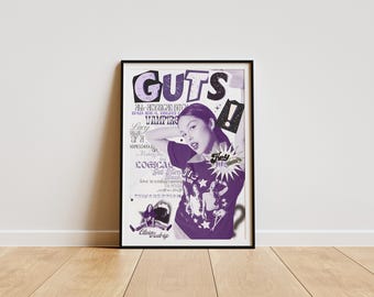 GUTS Album Poster, Olivia Rodrigo Guts Album Poster, Olivia Rodrigo Room Decor, Preppy Album Poster, Minimalist Album Poster, Artist Poster