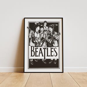 Póster de los Beatles, Impresión de póster de los Beatles, Decoración de habitación de los Beatles, Póster de álbum minimalista, Póster de artista, Regalo musical, Los Beatles