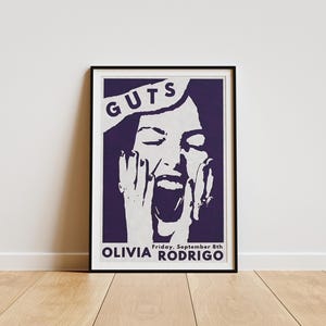 GUTS Album Poster, Olivia Rodrigo Guts Album Poster, Olivia Rodrigo Room Decor, Preppy Album Poster, Minimalist Album Poster, Artist Poster