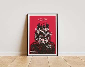 Maneskin Album Poster, Maneskin Rush Album Poster, Maneskin Room Decor, Preppy Album Poster, Minimalist Album Poster, Artist Poster