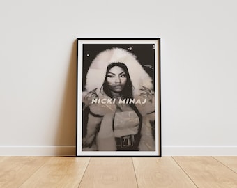 Nicki Minaj-affisch, Nicki Minaj-affischtryck, Nicki Minaj-albumaffisch, minimalistisk albumaffisch, konstnärsaffisch, musikgåva, Nicki Minaj