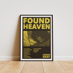 Conan Gray Poster, Conan Gray Album Poster, Conan Gray Room Decor, Conan Gray Artist, Conan Gray Currents, Found Heaven